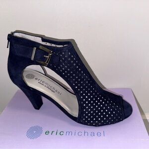 Eric Michael Crystal Navy Blue Heel 40 New